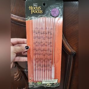 Disney Hocus Pocus - 9 Piece Reusable Straw Set With Brush -